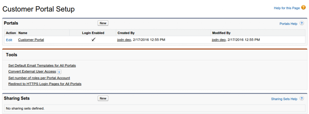 Customer Portal In Salesforce